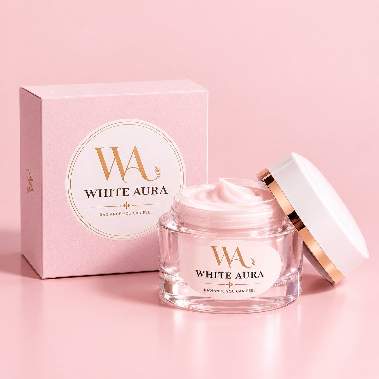 White Aura Radiance Cream and gift box